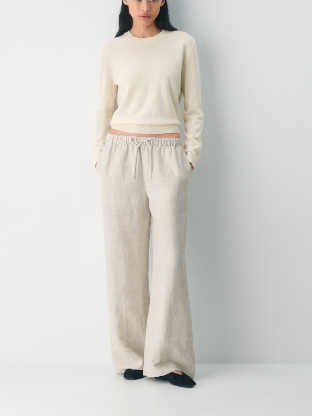 Aritzia The Lodgr Pant Cruise Linen Undyed Ecru S